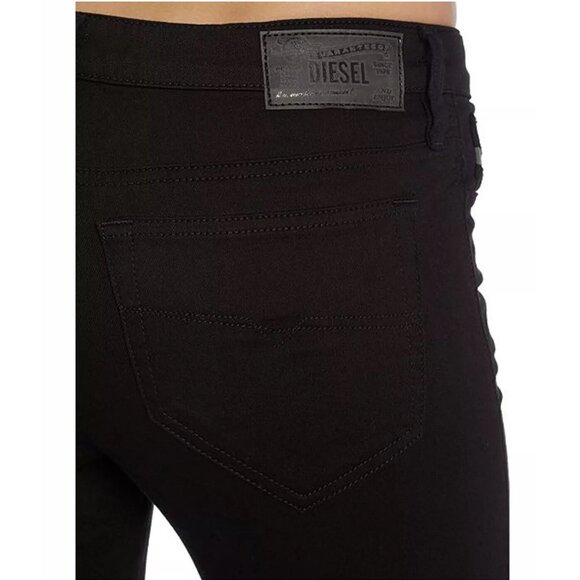 $188 Diesel Women’s Skinzee Super Skinny Black Mid Rise Jeans 08E13 Size W26 - Picture 3 of 14